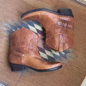 ⚡️ SALE Brown Leather Franco Sarto Cowboy Boots